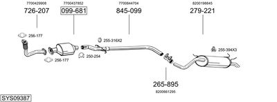 Układ wydechowy BOSAL SYS09387