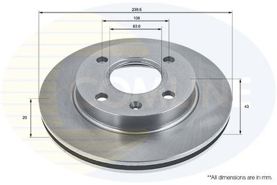 спирачен диск COMLINE ADC0440V