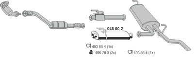 SISTEM DE ESAPAMENT ERNST 100406