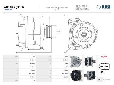 Alternator AS-PL A01027(SEG)