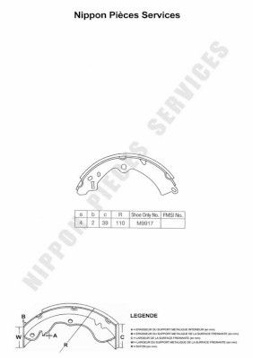 Комплект тормозных колодок NPS S350I06 для SUZUKI SJ413