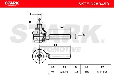 накрайник на напречна кормилна щанга STARK SKTE-0280450