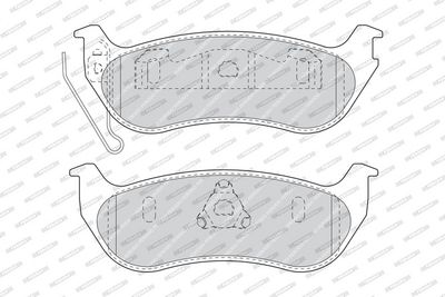 Remblokken set Achter (met slot), past: JEEP CHEROKEE, LIBERTY, WRANGLER II 2.4-4.0 08.96-01.08
