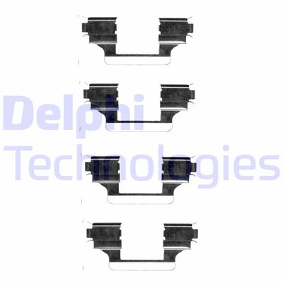 Комплектующие, колодки дискового тормоза DELPHI LX0403 для PEUGEOT 407