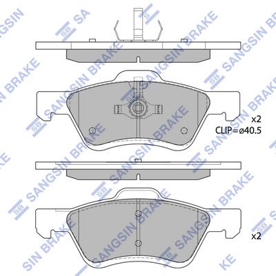 Комплект тормозных колодок, дисковый тормоз Hi-Q SP1497C для FORD MAVERICK