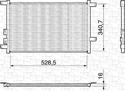 MAGNETI MARELLI 350203156000 Радиатор кондиционера  для ALFA ROMEO 156 (Альфа-ромео 156)