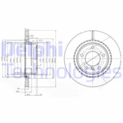 Bromsskiva DELPHI BG3901C