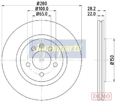 спирачен диск JAPANPARTS DI-0944C