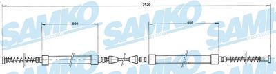 Тросик, cтояночный тормоз SAMKO C0162B для IVECO DAILY