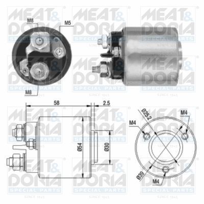 Тяговое реле, стартер MEAT & DORIA 46015 для CITROËN AX