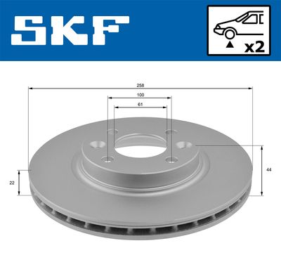 Brake Disc VKBD 80009 V2