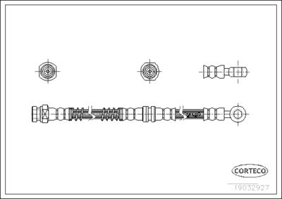 CORTECO 19032927 Тормозной шланг для MITSUBISHI GALANT VII седан (E5_A, E7_A, E8_A)