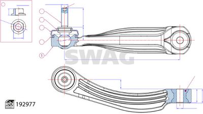 Drążek / wspornik, stabilizator SWAG 33 11 1101