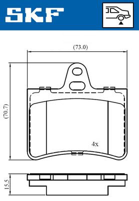 Brake Pad Set, disc brake VKBP 90400