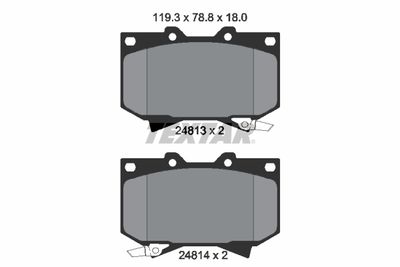 Комплект тормозных колодок, дисковый тормоз TEXTAR 2481301 для TOYOTA TUNDRA
