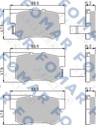 Комплект тормозных колодок, дисковый тормоз FOMAR Friction FO 933281 для HONDA (GAC) ODYSSEY