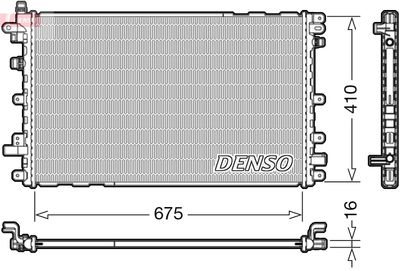 DENSO DRM20113 Радиатор охлаждения двигателя  для OPEL AMPERA (Опель Ампера)