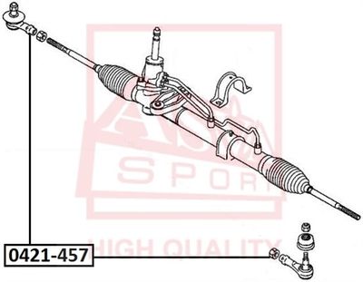 Наконечник поперечной рулевой тяги ASVA 0421-457 для MITSUBISHI FTO