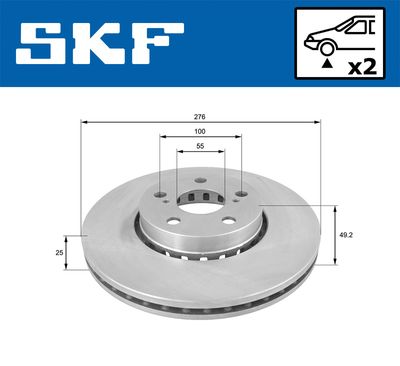 DISC FRANA SKF VKBD80853V2 1