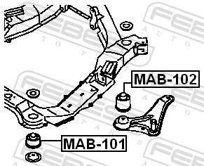SUPORT AX FEBEST MAB101 1