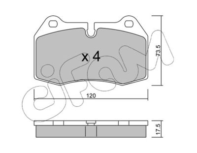 Комплект тормозных колодок, дисковый тормоз 822-645-0