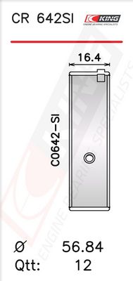 Черупка на биелен лагер KING CR 642SI 010