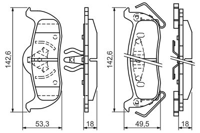 Brake Pad Set, disc brake 0 986 494 142