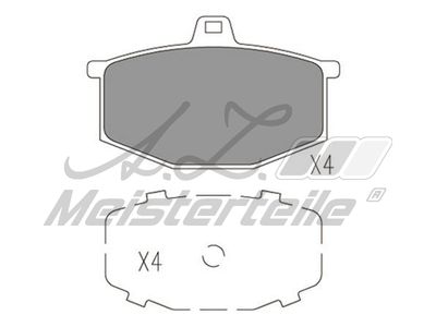 комплект спирачно феродо, дискови спирачки A.Z. Meisterteile AZMT-44-022-1835
