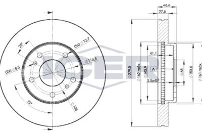 спирачен диск ICER 78BD4103-2