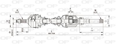 OPEN PARTS DRS6124.00 Полуось в сборе для PEUGEOT (Пежо)