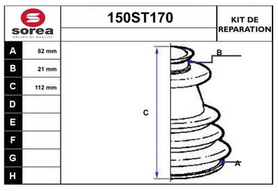 STARTCAR 150ST170 Пыльник шруса для IVECO DAILY II Фургон 40-10 4x4 (15214104, 15214111, 15214117, 15215111) STARTCAR 150ST170 Пыльник шруса для IVECO DAILY II Фургон 40-10 4x4 (15214104, 15214111, 15214117, 15215111)