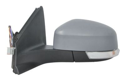 Zijspiegel Links (elektrisch, asferisch, met verwarming, under-coated, met indicator) past: FORD MONDEO IV 03.07-01.15