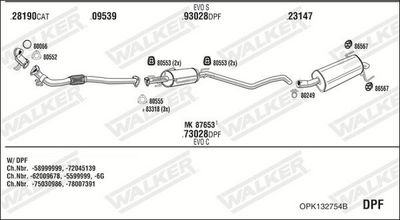 ABGASANLAGE WALKER OPK132754B