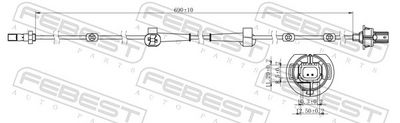 FEBEST - Snímač počtu otáčok kolesa HONDA , 03606-009