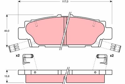 Brake Pad Set, disc brake GDB1257