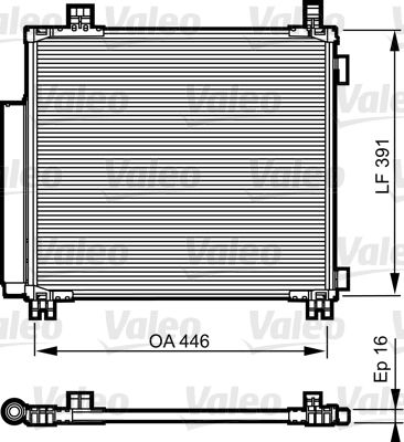 VALEO 814220 Радіатор кондиціонера для TOYOTA (Тойота)