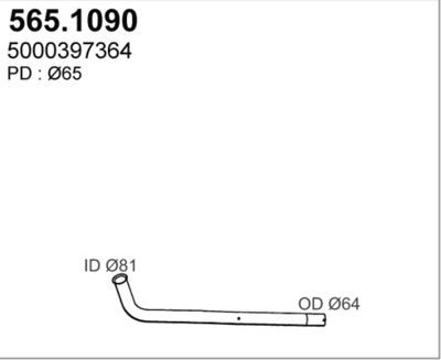 Výfuková trubka ASSO 565.1090