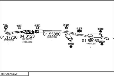 SISTEM DE ESAPAMENT MTS RENA87840A002059