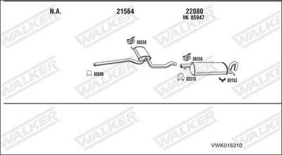 Изпускателна система WALKER VWK016310