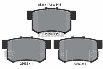 Bromsbeläggssats, skivbroms TEXTAR 2365201