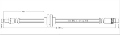 Тормозной шланг MOTAQUIP LVBH1554 для NISSAN NV400