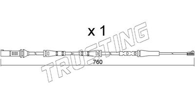 TRUSTING SU.377 Датчик износа тормозных колодок  для BMW X4 (Бмв X4)