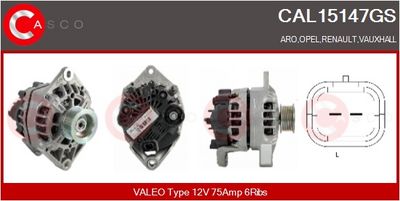 GENERATOR / ALTERNATOR CASCO CAL15147GS