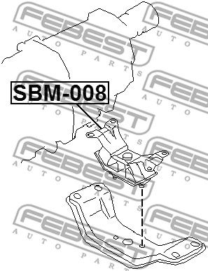 SBM-008 FEBEST Опора двигателя FEBEST 