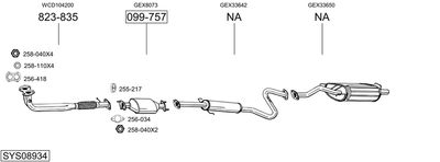 ABGASANLAGE BOSAL SYS08934