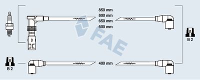 Комплект проводов зажигания FAE 85059 для VW SCIROCCO