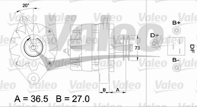 Генератор VALEO 433395 для PEUGEOT J7