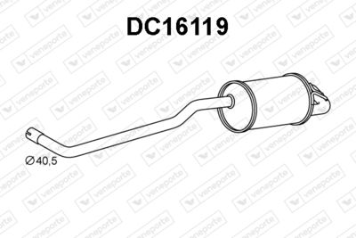 Глушитель выхлопных газов конечный VENEPORTE DC16119 для DACIA LOGAN