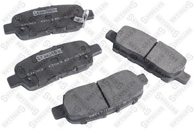 комплект спирачно феродо, дискови спирачки STELLOX 000 051B-SX
