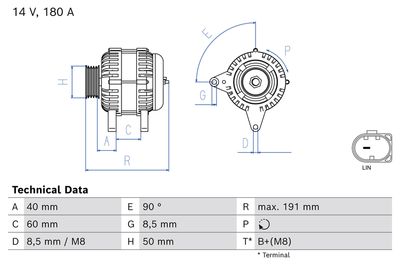 generátor BOSCH 0 986 084 730